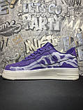 Nike Air Force 1 Low 07 QS Purple Skeleton Halloween, фото 3