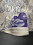 Nike Air Force 1 Low 07 QS Purple Skeleton Halloween, фото 5
