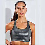Топ жіночий спортивний Nike W SWOOSH ICNCLSH SHMR BRA CT3791-010 9 ( металік), фото 4