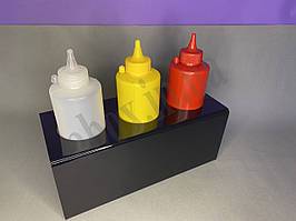 Підставка для 3-х дозаторов | Cоусов | Чорна