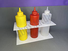 Підставка для 3-х дозаторів Соусів | Біла