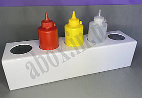 Підставка для дозаторів Соусів | Біла | 5 Місць