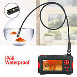 Ендоскоп 5,5 мм 10 метрів із двома камерами та монітором Inskam P30 dual camera, фото 2