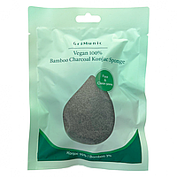 Спонж конняку с бамбуковым углем GriMunic Vegan 100% Bamboo Charcoal Konjac Sponge