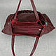 Жіноча сумка - шопер з натуральної шкіри 62 бордо, фото 8