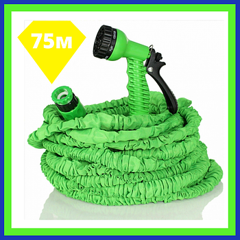 Шланг для поливу з розпилювачем Magic Hose 75 м Зелений Шланг поливальний садовий