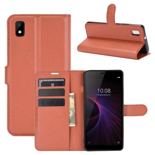 Чохол-книжка Litchie Wallet для ZTE Blade L210 Brown