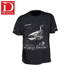 Футболка DRAGON HELLS ANGLERS СОМ S Чорна (GLOW)