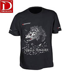 Футболка DRAGON HELLS ANGLERS СУДАК S Чорна (GLOW)