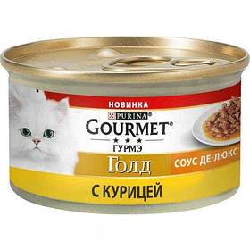 Вологий корм Purina Gourmet Gold Соус для кішок, з куркою, 85 г Тип Вологий корм
