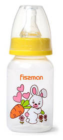 Пляшка дитяча для годування Fissman Babies "Зайчик" 120мл bobi bobi