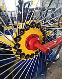 Граблі сіна Сонечко на 4 колеса спиця 6 мм на тракторГробарка, гребка, синограбарка, фото 4