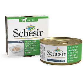 Консерви для собак Schesir Chicken ШЕЗИР, куряче філе в желе, 150 г
