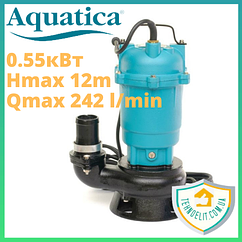 Водопровідний насос фекальний для викачки брудної води з підвалу 0.55кВт AQUATICA
