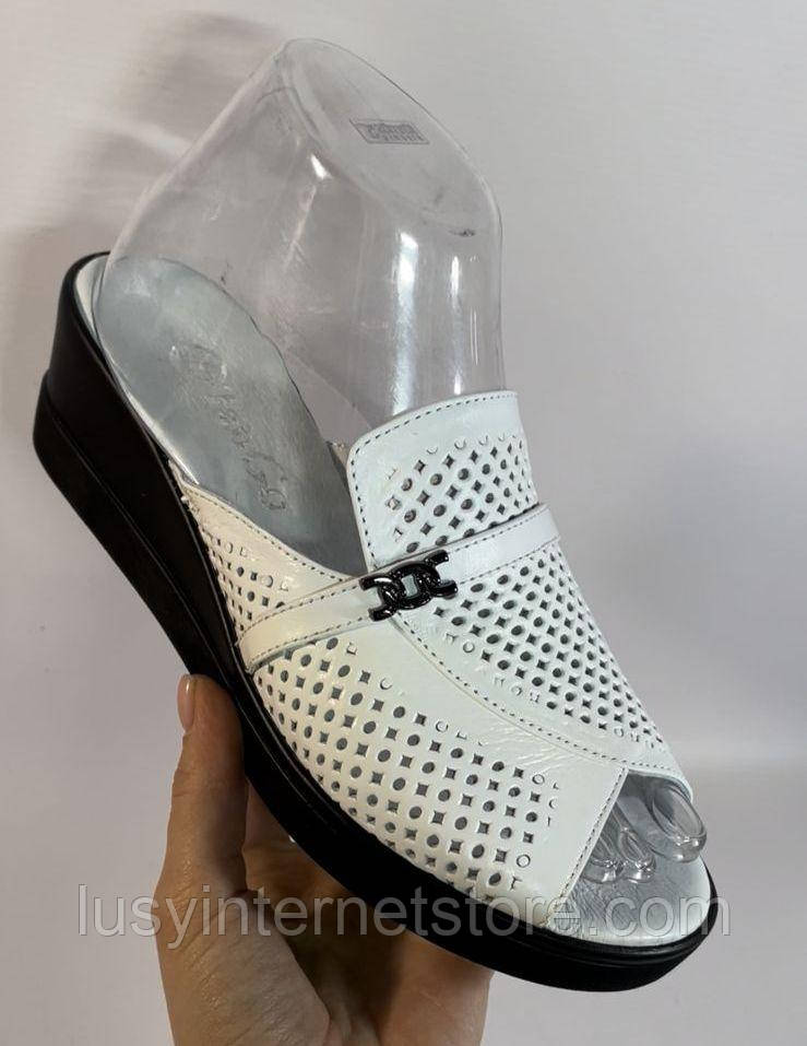 Сабо шкіряні перфорація від виробника модель ТН22-308, фото 1