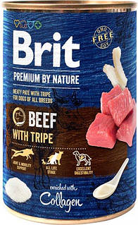 Вологий корм для собак Brit Premium Яловичина з тельбухами 400 г