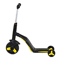 Самокат трансформер 3 в 1 (беговел + велосипед+ самокат) для детей от 3 лет черно-желтый