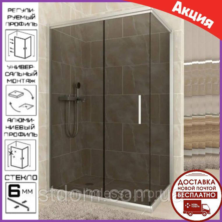 Душова кабіна прямокутна 120x80 см Aquanil Minnesota тоноване скло Душові кабіни 120x80 см