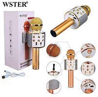 Бездротовий мікрофон караоке Wster Ws-858 gold