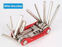 Вело мультитул 11 в 1 з вичавкою ланцюга. Набір інструментів для велосипедів. Набір вело-інструменту AS321D