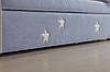 Диван-ліжко для дитини MeBelle SOFTY 90х190 з матрацом розкладний, світло-синій, голубий велюр, фото 6