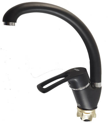 Змішувач для кухні WEZER YUB4-181-BLACK, чорний, фото 1