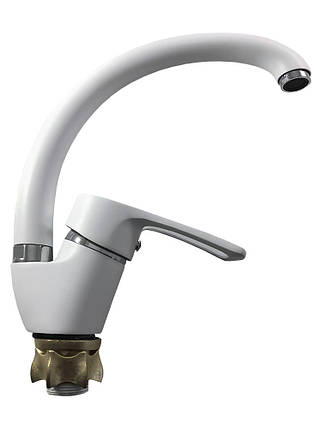 Змішувач для кухні WEZER YUB4-181-WHITE, білий, фото 1