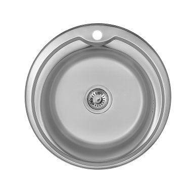 Кухонна мийка WEZER 510(06) Satin 510x180 мм + сифон, фото 1