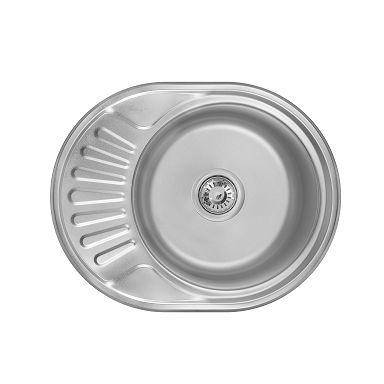 Кухонна мийка WEZER 5745(08) Satin 570x450x180 мм + сифон, фото 1