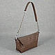 Шкіряна жіноча сумочка 64 капучино кайман, фото 9