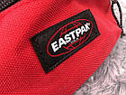Сумка на пояс червона молодіжна для хлопця Сумка поясна тканева бананка Eastpak Doggy Bag на блискавці, фото 3