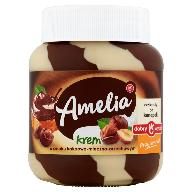 Паста (крем) Дуо Шоколадно-молочна з горіхом Amelia Good Choice Krem 400 г Польща