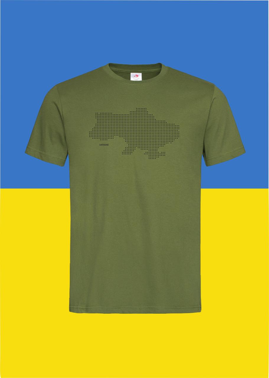 Футболка YOUstyle MAPA_UKRAINE 0943 XXL Army