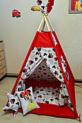 Дитячий вігвам "Індиці" з килимком — дитячий намет