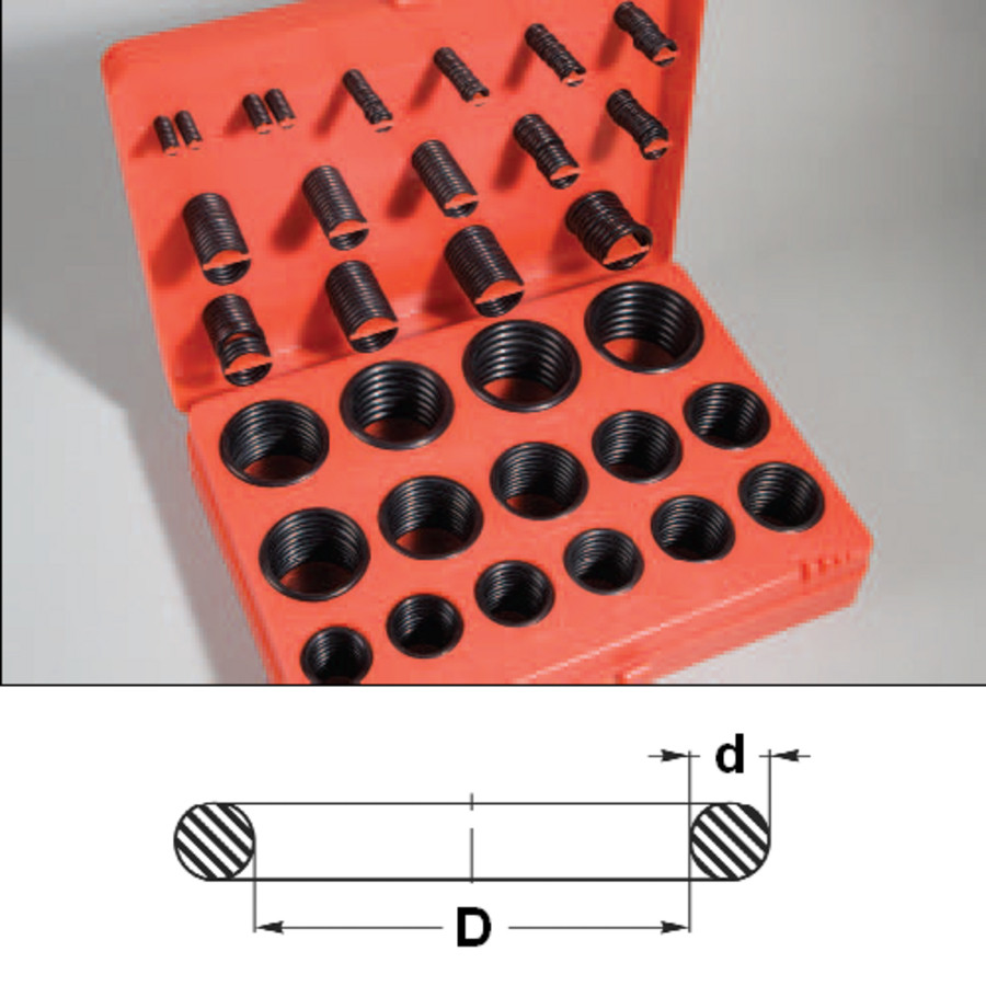 Набір гумових кілець круглого перерізу NBR Дюймові розміри, фото 1