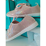 Мокасини  36 37 легкі жіночі пудрові рожеві  еко шкіряні, фото 3