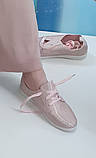 Мокасини  36 37 легкі жіночі пудрові рожеві  еко шкіряні, фото 4