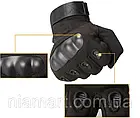 Тактичні рукавички закриті, полнопалые Oakley L, Чорний, фото 9