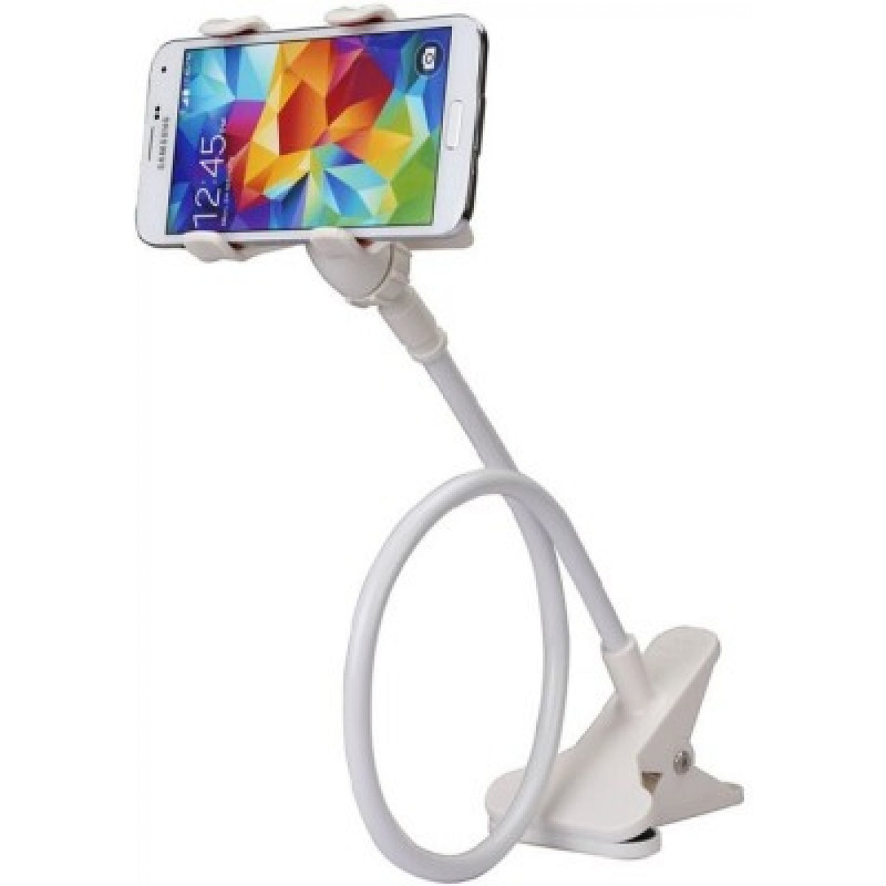 Гнучкий тримач для телефону з прищепкою Lazy Bracket White, фото 1