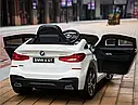 Дитячий електромобіль BMW 6 GT білий, фото 7