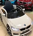 Дитячий електромобіль BMW 6 GT білий, фото 9