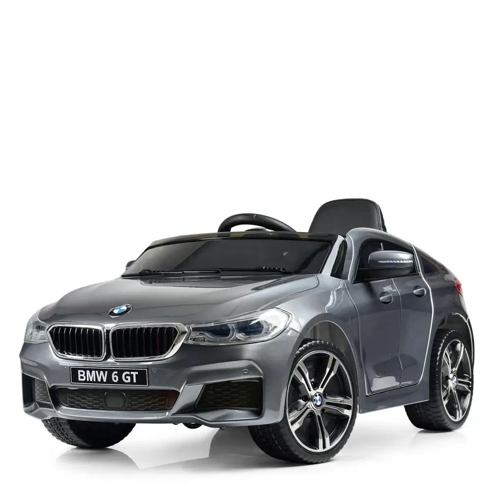 Дитячий електромобіль BMW 6 GT сірий лак