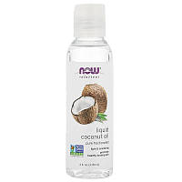 Жидкое кокосовое масло NOW Foods, Solutions "Liquid Coconut Oil" чистое фракционированное (118 мл)
