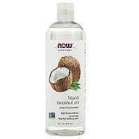 Жидкое кокосовое масло NOW Foods, Solutions "Liquid Coconut Oil" чистое фракционированное (473 мл)