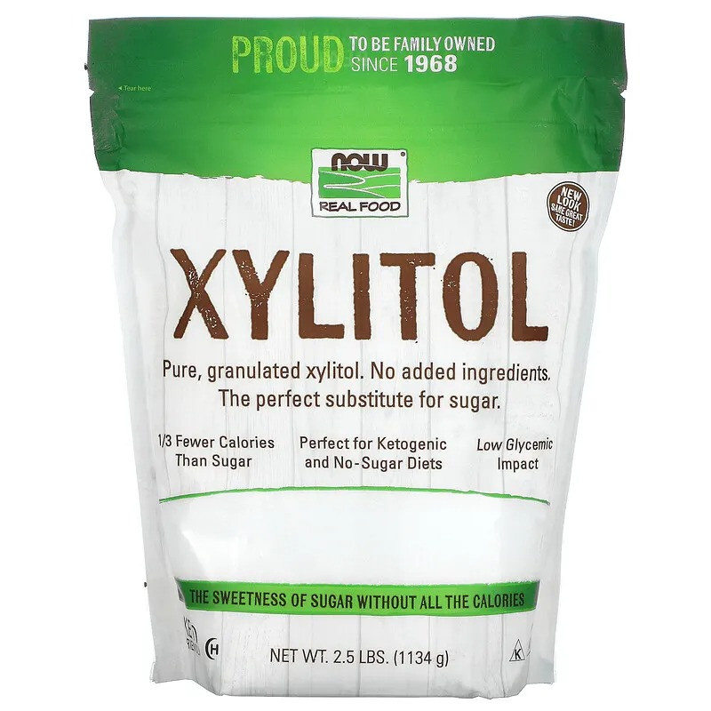 Ксилітол NOW Foods, Real Food "Xylitol" сахарозамінник (1134 г)