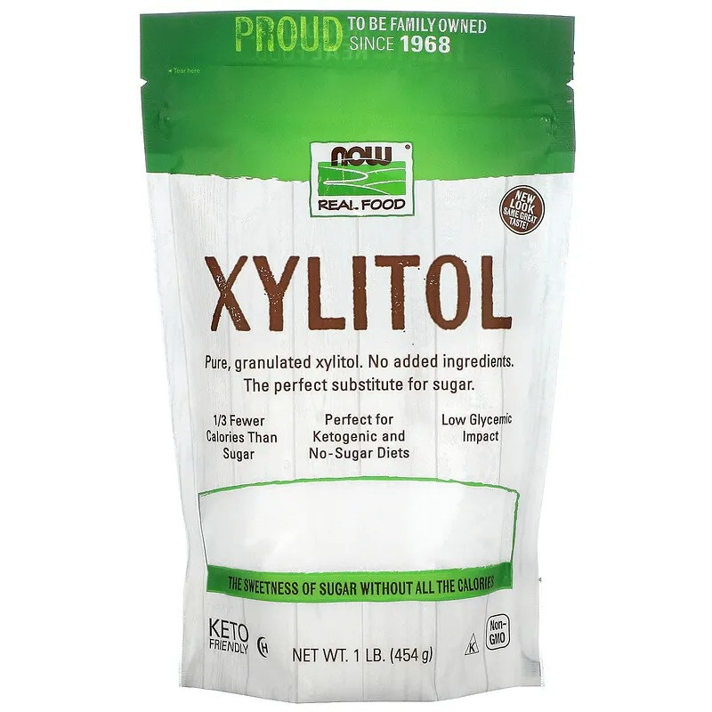 Ксилітол NOW Foods, Real Food "Xylitol" сахарозамінник (454 г)