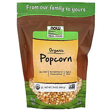 Органічний попкорн NOW Foods, Real Food "Organic Popcorn" (680 г)