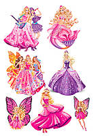 Вафельная картинка Барби | Съедобные картинки Barbie | Барби картинки разные Формат А4 #2