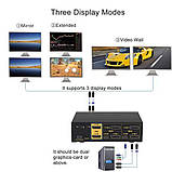 CKLau Мультимоніторний KVM-перемикач DisplayPort 2x2 USB, фото 6