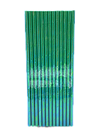 Трубочки коктейльные "Зелёный перламутр", 25 штук